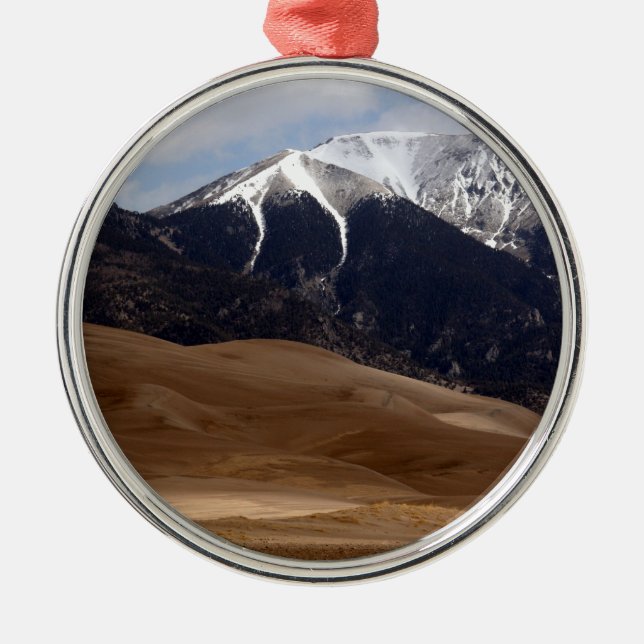 Underbar Sand Dunes nationalpark Souvenir Julgransprydnad Metall (Framsidan)