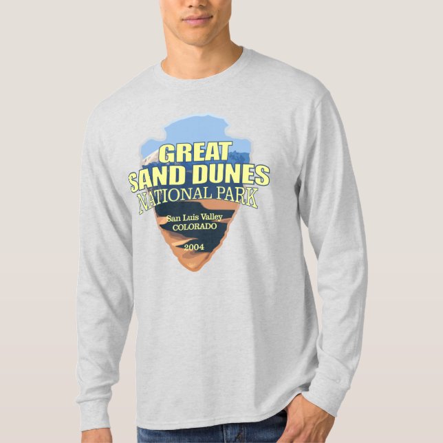 Underbar Sand Dunes NP (pilhuvud) T Shirt (Framsida)