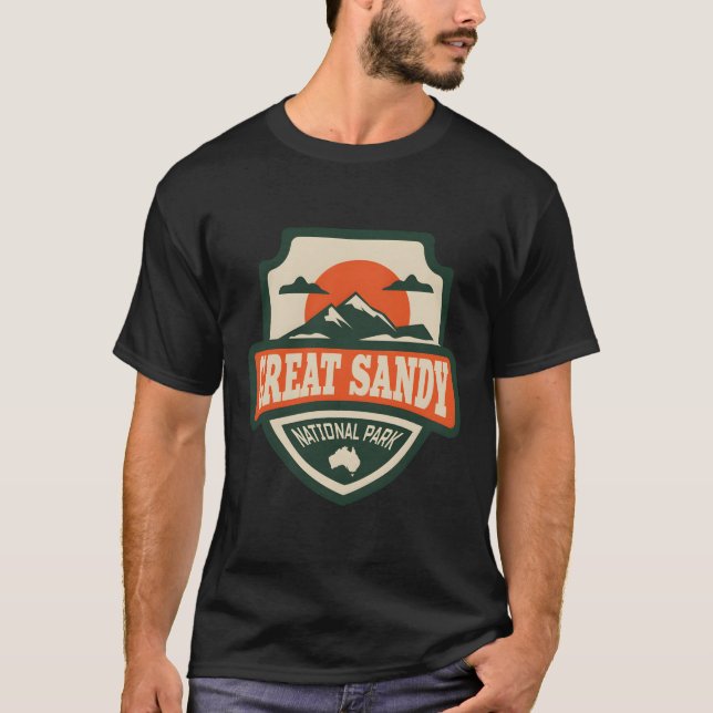 Underbar Sandy � Australiens ändlösa Horisont T Shirt (Framsida)