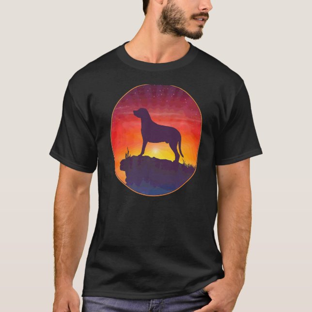 Underbar schweizisk bergsolnedgång Hund T Shirt (Framsida)