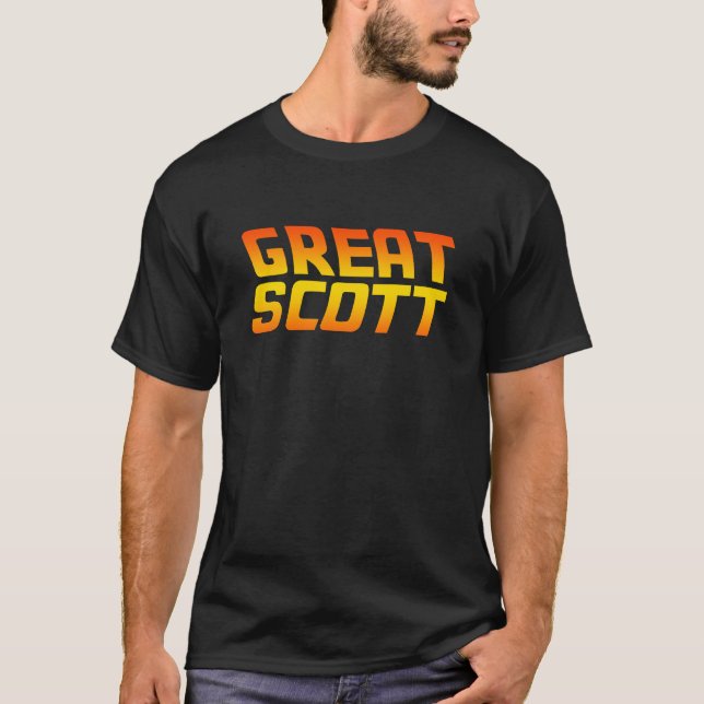 Underbar Scott - Doc Brown från bak till framtiden T Shirt (Framsida)