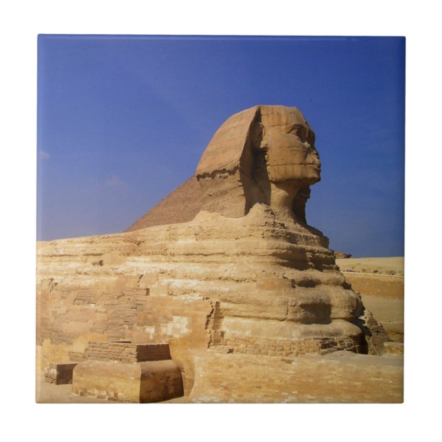 Underbar sfinx av Giza, Egypten Kakelplatta (Framsidan)