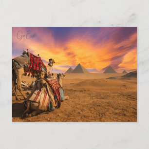 Underbar sfinx av giza Egypten vintage Historik ni Vykort