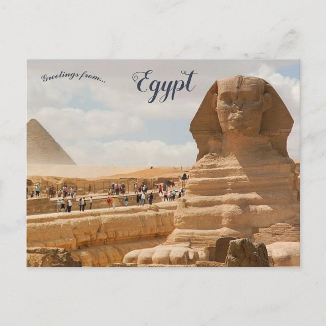 Underbar sfinx av Giza Egypten Vykort (Framsida)
