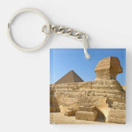 Underbar sfinx av Giza med Khafre pyramid - Egypte