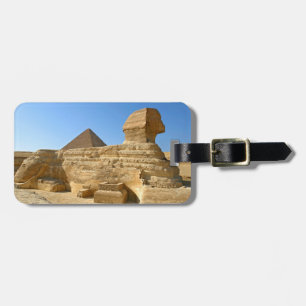 Underbar sfinx av Giza med Khafre pyramid - Egypte Bagagebricka