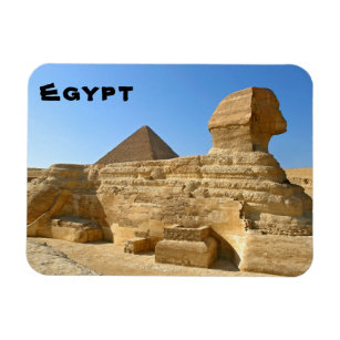 Underbar sfinx av Giza med Khafre pyramid - Egypte Magnet