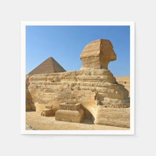 Underbar sfinx av Giza med Khafre pyramid - Egypte Pappersservett