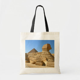 Underbar sfinx av Giza med Khafre pyramid - Egypte Tygkasse