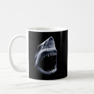 Underbar Shark Ansikte Graphic Ocean Bita Älskare Kaffemugg