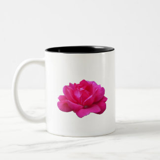 underbar singelblomma från rosa ros Två-Tonad mugg