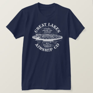 Underbar Sjöar Airship Cruise Mörk Manar T Shirt