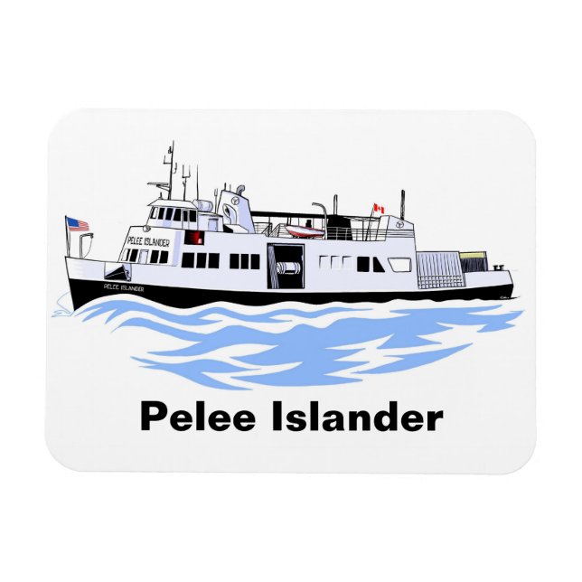 Underbar Sjöar färja Pelee Islander Magnet (Horisontell)