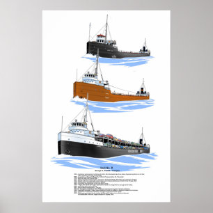 Underbar Sjöar fraktare Canopus historia Poster