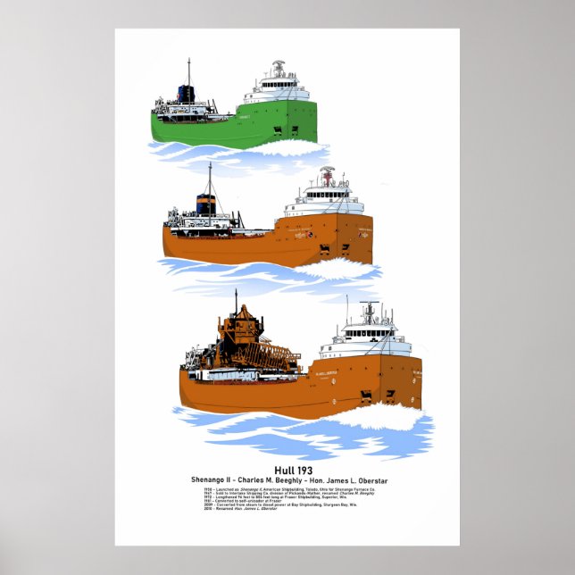 Underbar Sjöar fraktare James Oberstar historia Poster (Framsidan)