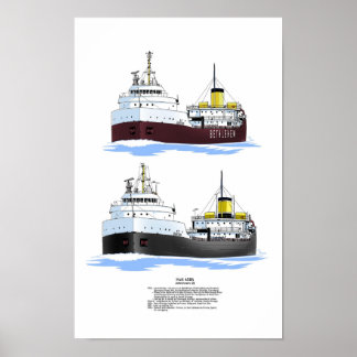 Underbar Sjöar fraktare Johnstown Poster