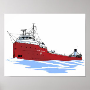 Underbar Sjöar fraktare Leon Fraser Poster