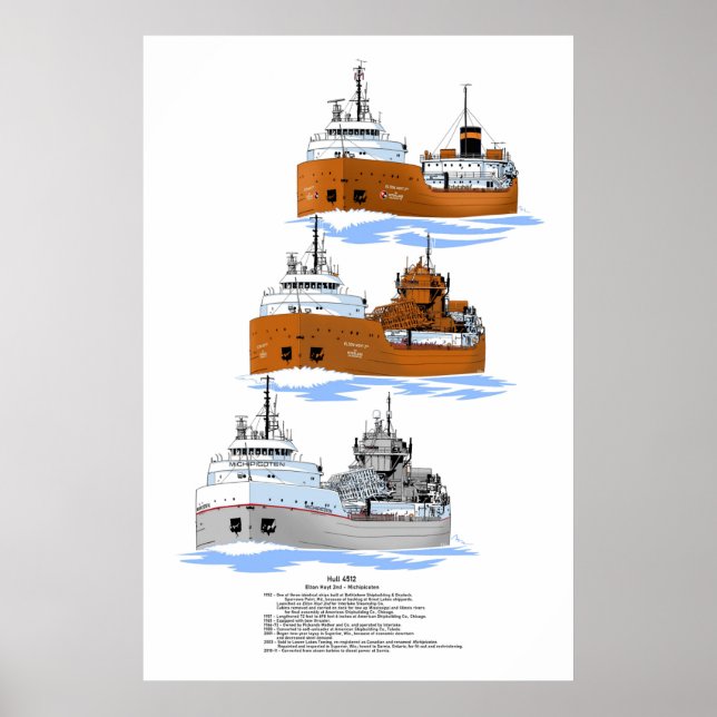Underbar Sjöar fraktare Michipicoten-historia Poster (Framsidan)