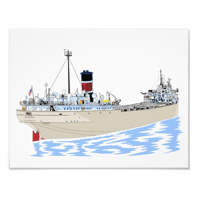 Underbar Sjöar fraktfartyg Alpena Fototryck (Framsidan)