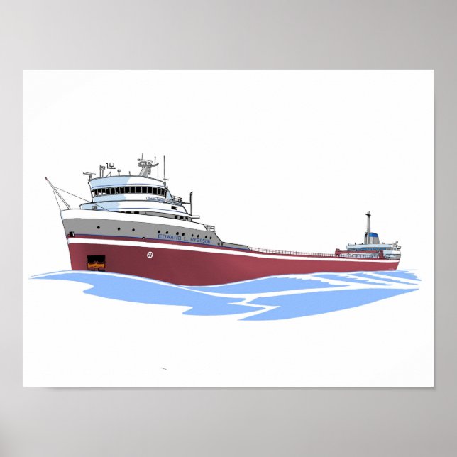 Underbar Sjöar fraktter Edward L. Ryerson KML Poster (Framsidan)