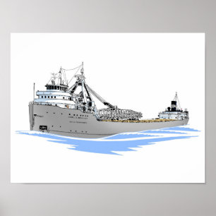 Underbar Sjöar freighter Carl D. Bradley Poster