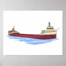 Underbar Sjöar freighter Edmund Fitzgerald Poster