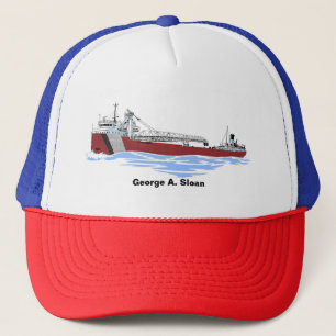 Underbar Sjöar Freighter George A. Sloan Nyckel G Keps