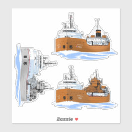 Underbar Sjöar Freighter Hoyt Michipicoten Klistermärken