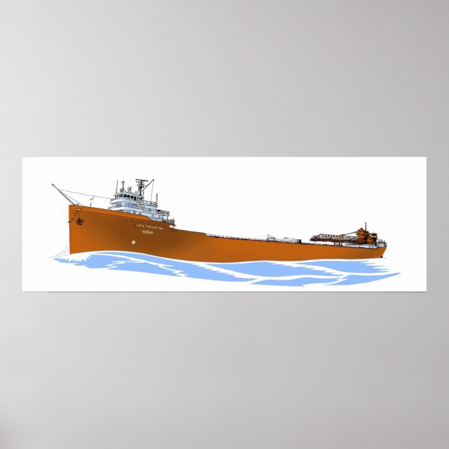 Underbar Sjöar freighter Lee A. Tregurtha Poster (Framsidan)