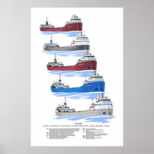 Underbar Sjöar Freighter Ojibway-historia Poster (Framsidan)