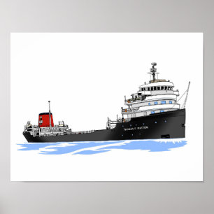Underbar Sjöar Freighter Thomas F. Patton Republic Poster
