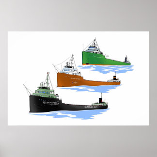 Underbar Sjöar Freighter William P. Snyder Jr. Poster