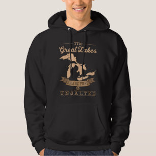 underbar sjöar-hajfri osaltad michigan-gåva hoodie