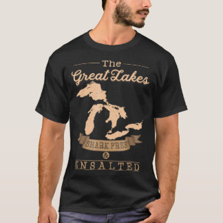 underbar sjöar-hajfri osaltad michigan-gåva t shirt