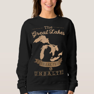 underbar sjöar-hajfri osaltad michigan-gåva t shirt