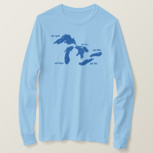 Underbar Sjöar Kvinnors långa Sleeve T Shirt