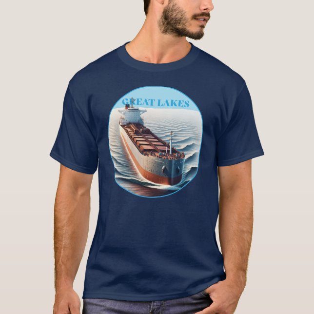 Underbar Sjöar Ore Freighter T Shirt (Framsida)