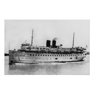 Underbar Sjöar-passagerarstyrare SS Nordamerika Fototryck
