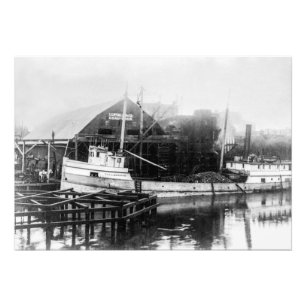 Underbar Sjöar pråm steamer George C. Markham Fototryck