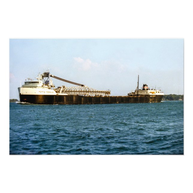 Underbar Sjöar steamer Adam E. Cornelius Fototryck (Framsidan)