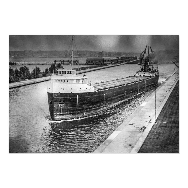 Underbar Sjöar steamer Harvester Fototryck (Framsidan)