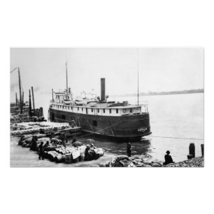 Underbar Sjöar steamer paket freighter Douglas Fototryck