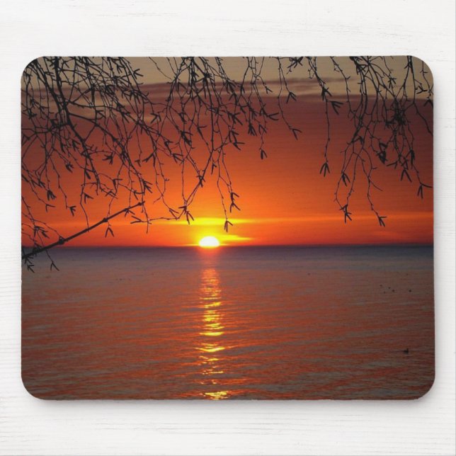 Underbar Sjöar Sunset by Bobby Mikul mousepad Musmatta (Framsidan)
