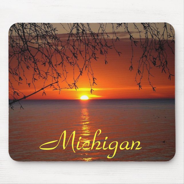 Underbar Sjöar Sunset by Bobby Mikul mousepad Musmatta (Framsidan)
