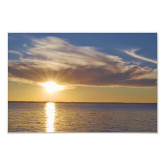 UNDERBAR SJÖAR SUNSET. PHOTO FOTOTRYCK