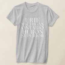 Underbar Sjöar Tee Michigan Sjöar T-shirts