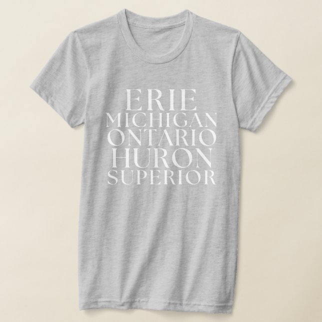 Underbar Sjöar Tee Michigan Sjöar T-shirts (Laydown)