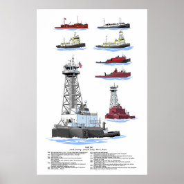 Underbar Sjöar Tug Olive L. Moore-historia Poster