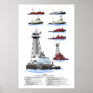 Underbar Sjöar Tug Olive L. Moore-historia Poster