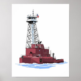 Underbar Sjöar tug Olive L. Moore (K&K) Poster